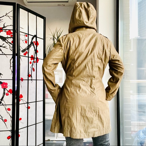 Ali RO Waist Belt Cloak Army Green Self Tie Layer Wrap Trench Coat - Picture 15 of 17